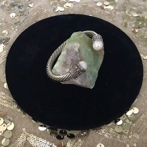 Silver Faux Pearl Bracelet!